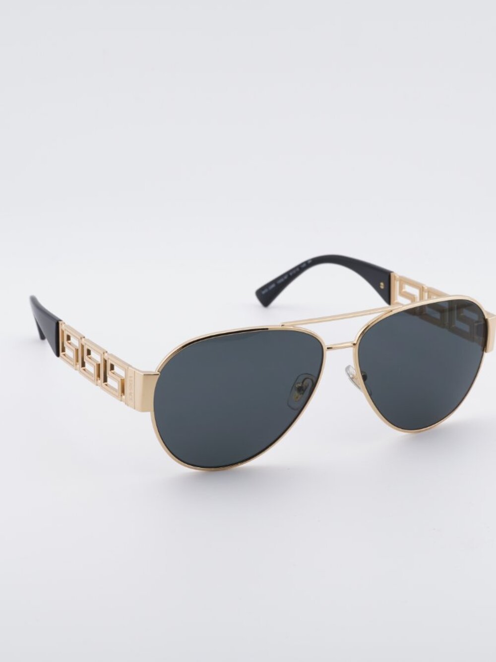 Versace VE2289 100287 Sunglasses Gold Aviator Frame, Dark Grey Lenses - Picture 7 of 10